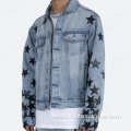 Customized Star Sticker Men Jean Jacket